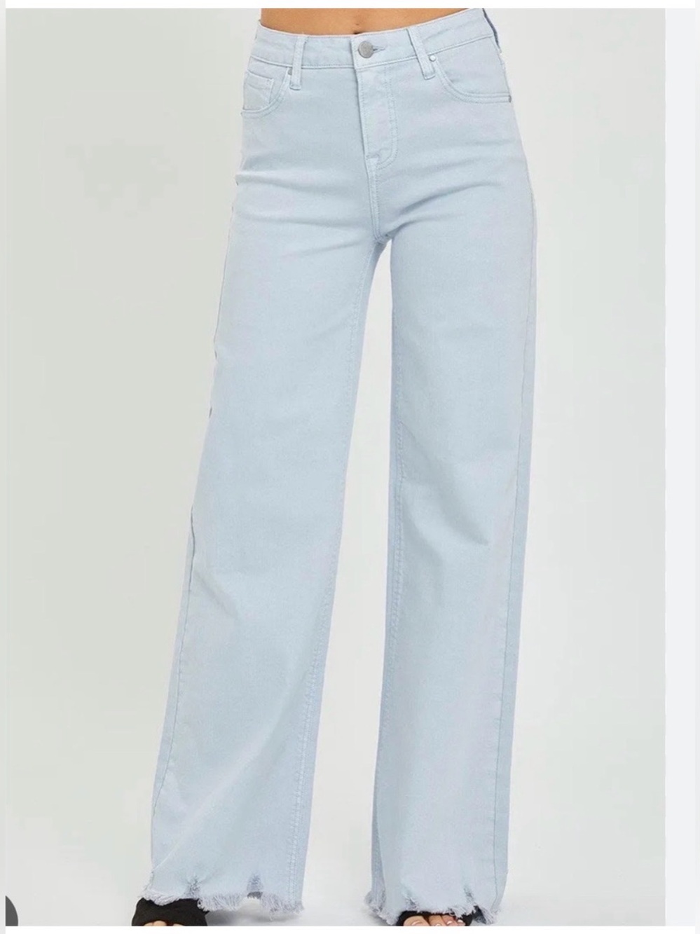 NWT Risen Wide Leg High Rise Jeans in Ice Blue Size 5/27